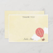 熱気の気球のサンキューカード サンキューカード (正面/裏面)