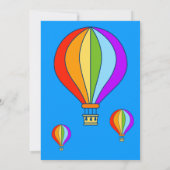 熱気の気球のバースデーパーティ招待状 招待状 (裏面)