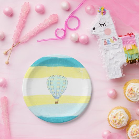 熱気の気球のベビーシャワーのケーキのプレート ペーパープレート (パーティー)