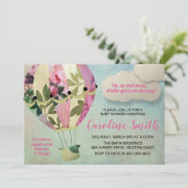 熱気の気球のベビーシャワーの招待 招待状 (スタンド正面)