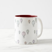 熱気の気球のマグ-色 ツートーンマグカップ (正面右)