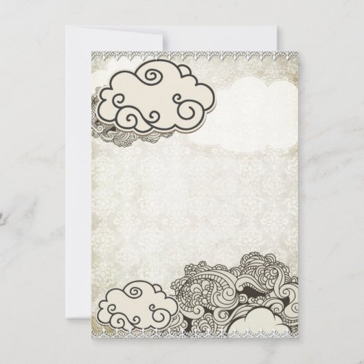 熱気の気球の子供の誕生日のパーティの招待状 招待状 (裏面)