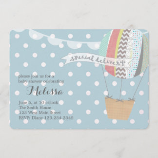 熱気の気球の招待状 招待状