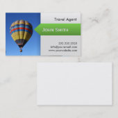 熱気の気球の旅行代理店の名刺 名刺 (正面/裏面)