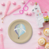 熱気の気球の男の子のベビーシャワー ペーパープレート (パーティー)