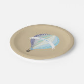 熱気の気球の男の子のベビーシャワー ペーパープレート (アングル)