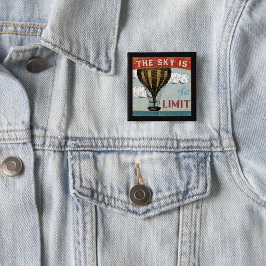 熱気の気球の空は限界の引用文です 缶バッジ (インサイチュ)