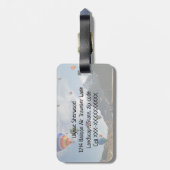 熱気の気球の荷物のラベル ラゲッジタグ (裏面縦)