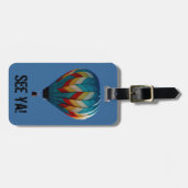 熱気の気球の荷物のラベル ラゲッジタグ (正面横)