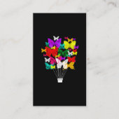 熱気の気球の蝶雲の空 名刺 (正面)