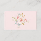 熱気の気球の赤面の花のベビーのおむつのラッフル エンクロージャーカード (裏面)