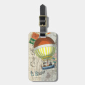 熱気の気球の郵便はがき ラゲッジタグ (正面縦)
