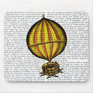 熱気の気球の黄色および赤 マウスパッド
