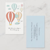 熱気の気球のPapercutのスタイルの名刺 名刺 (正面/裏面)