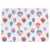 熱気の気球パターン ラージペーパーバッグ (正面)