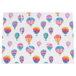 熱気の気球パターン ラージペーパーバッグ