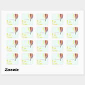 熱気の気球及び日曜日の封筒用シールのステッカー スクエアシール (シート)