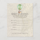 熱気の気球|のベビーシャワーの謎解きゲーム エンクロージャーカード (正面)