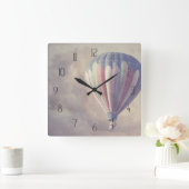 熱気の気球 スクエア壁時計 (ホーム)