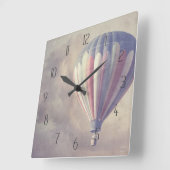 熱気の気球 スクエア壁時計 (傾斜)