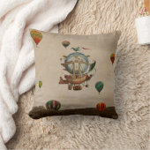 熱気の気球、スタイルのLaのMinerve 1803旅行 クッション (ブランケット)