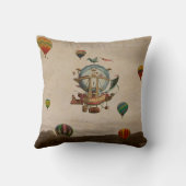 熱気の気球、スタイルのLaのMinerve 1803旅行 クッション (裏面)