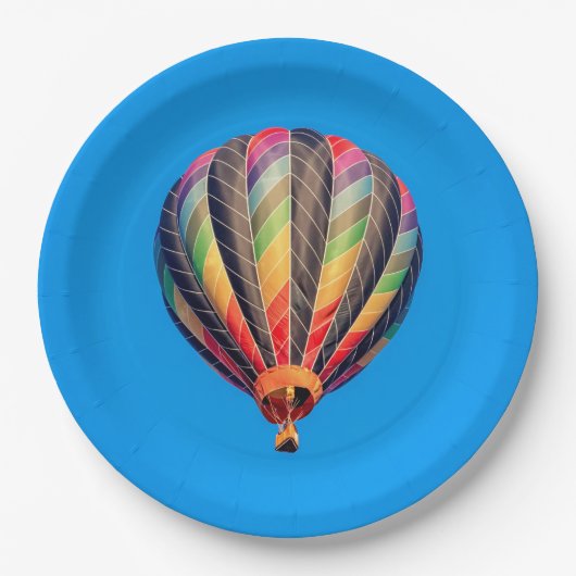 熱気の気球 ペーパープレート (正面)