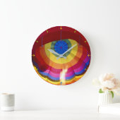 熱気の気球 ラージ壁時計 (ホーム)