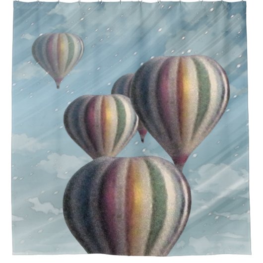 熱気はシャワー・カーテンを風船のようにふくらませます シャワーカーテン (正面)