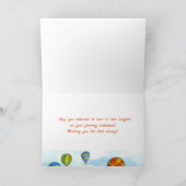 熱気は卒業のお祝いを風船のようにふくらませます カード (内部)