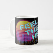 熱気を感じる コーヒーマグカップ (正面左)