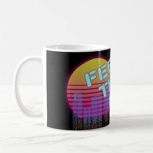 熱気を感じる コーヒーマグカップ (左)