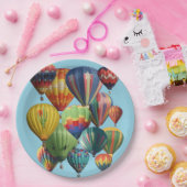 熱気カラフル球の混雑  ペーパープレート (パーティー)