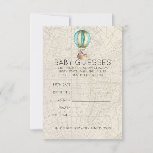 熱気急 |赤ちゃんシャワー推理ゲーム 招待状 (正面)