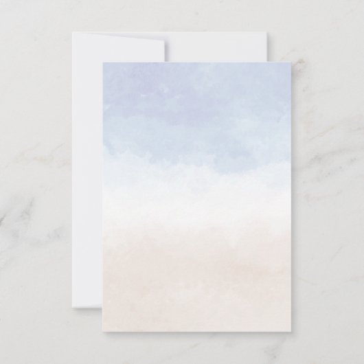 熱気球いかりベビーシャワー水色 サンキューカード (裏面)