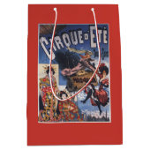 熱気球および日本人の女性ポスター ミディアムペーパーバッグ (正面)