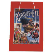 熱気球および日本人の女性ポスター ミディアムペーパーバッグ (裏面)