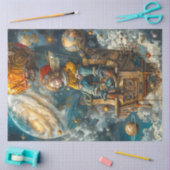 熱気球お洒落に乗るデカップボーイ 薄葉紙 (クラフト)