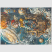 熱気球お洒落に乗るデカップボーイ 薄葉紙 (正面)