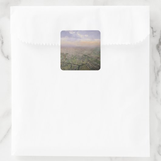 熱気球からのパリの一般的な見解 スクエアシール (バッグ)