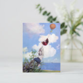 熱気球からロゼーベルト・ベアが降りる ポストカード (スタンド正面)