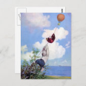 熱気球からロゼーベルト・ベアが降りる ポストカード (正面/裏面)