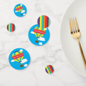 熱気球かわいいカラフル第1誕生日パーティー コンフェッティ (グループ)