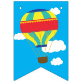 熱気球かわいいカラフル第1誕生日パーティー バンティングフラッグ (第1の旗)