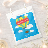 熱気球かわいいカラフル第1誕生日パーティー フェイバーバッグ (クリップ留めされた状態)