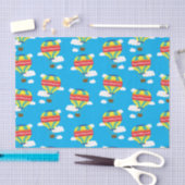 熱気球かわいいカラフル第1誕生日パーティー 薄葉紙 (クラフト)