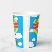 熱気球かわいいカラフル1歳の誕生日のお子様 紙コップ (右)