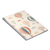 熱気球かわいいクロードパターン ノートブック (右側)