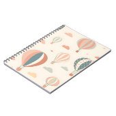 熱気球かわいいクロードパターン ノートブック (左側)