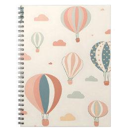 熱気球かわいいクロードパターン ノートブック